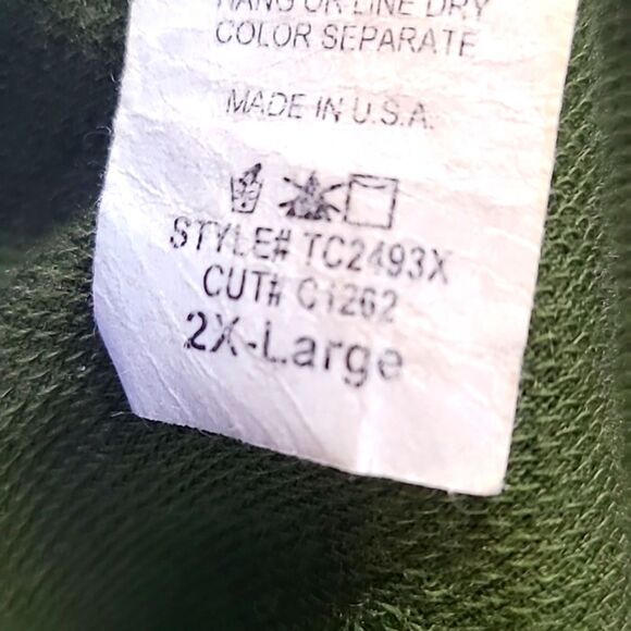 Touch Me Army Green Ripped Crop-top, Longsleeves, Size 2XL - Picture 8 of 8